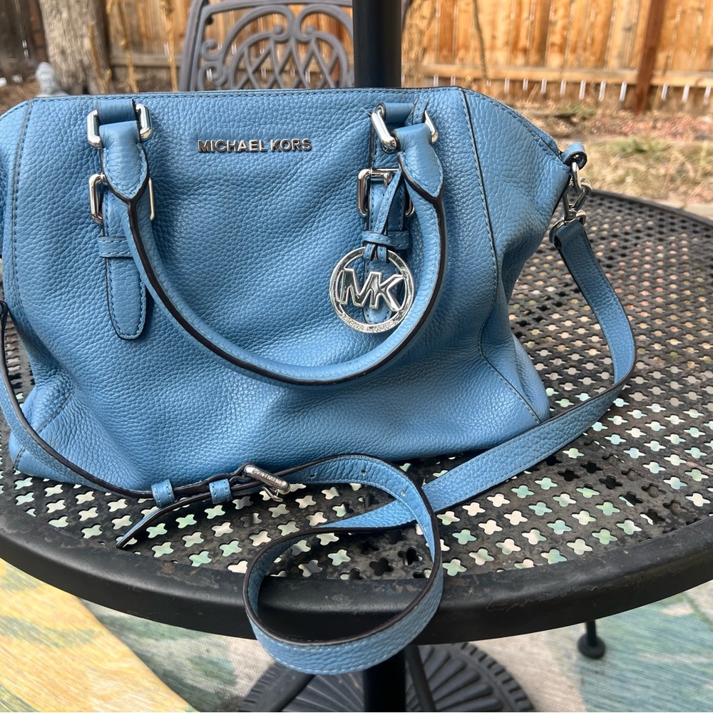 Michael Kors Blue Leather Women's Bag